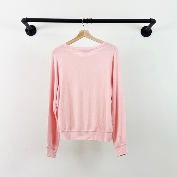 NWT Wildfox Baggy Beach Jumper Sweatshirt in Light Pink Salt - Picture 6 of 7